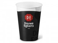 Douwe Egberts Drinkbeker, Karton, 180 ml, Zwart met Logo (doos 20 x 100 stuks)