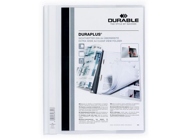 DURABLE Extra brede hechtmap Duraplus 1-100 vel, wit (verpakking 25 stuks)