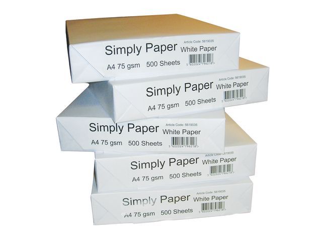 Simply White Label Papier A4 (palle t 200 x 500 vel)