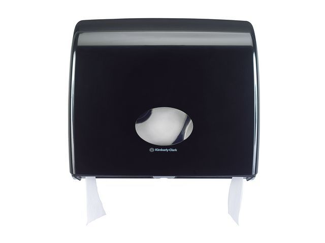 Aquarius (Kimberly-Clark) AQUARIUS*-toiletpapierdispenser, Jumbo-rollen, 382 x 446 x 129 mm, zwart