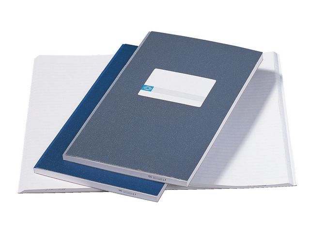 ATLANTA Registerboek 205 x 330 mm, 200 blz, blauw, geruit 4 x 7 mm (pak 5 blokken)