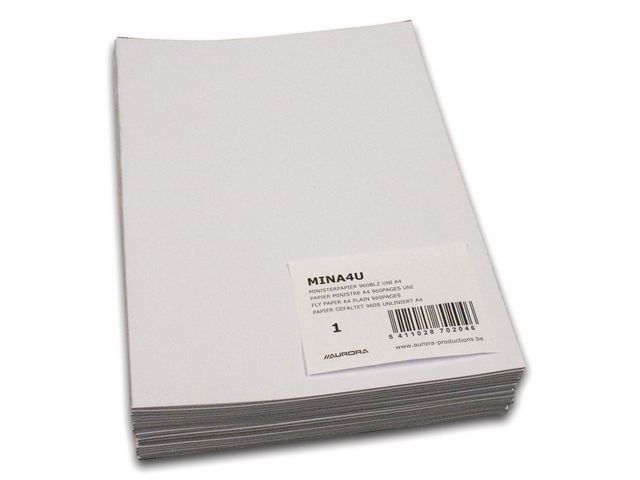 AURORA Dubbel A4 gevouwen papier Blanco, 90 g/mu00b2 (pak 240 vel)