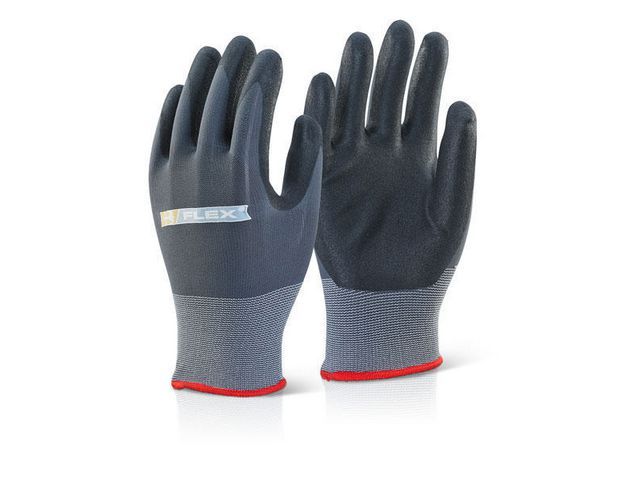 Handschoen nitrile zwart/grijs S/ds10