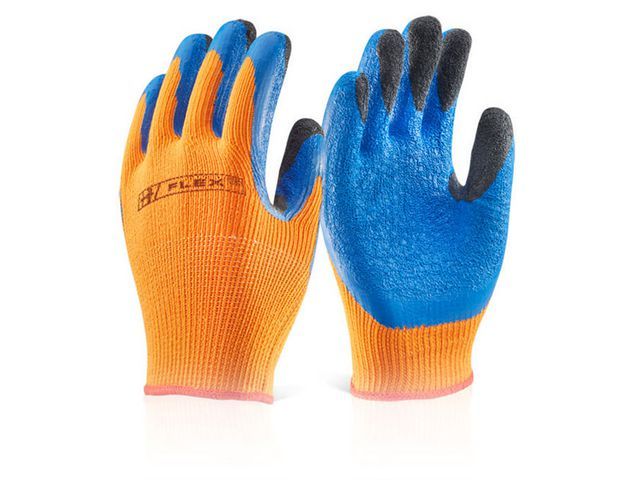 Handschoen latex thermo oranje 11/ds10