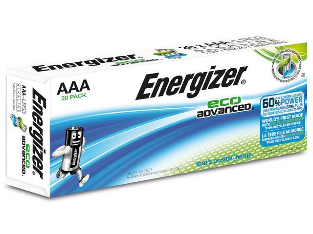 Batterij Energizer Eco Advanced AAA/pk20