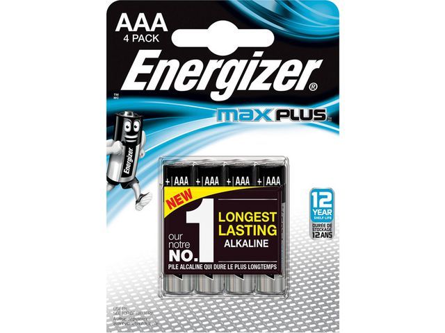 Batterij Energizer Max Plus AAA/pk4