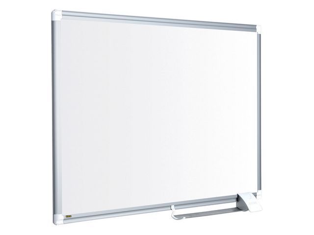 Bi-Office Maya New Generation whiteboard, magnetisch gelakt stalen oppervlak, grijs aluminium frame, 900 x 600 mm