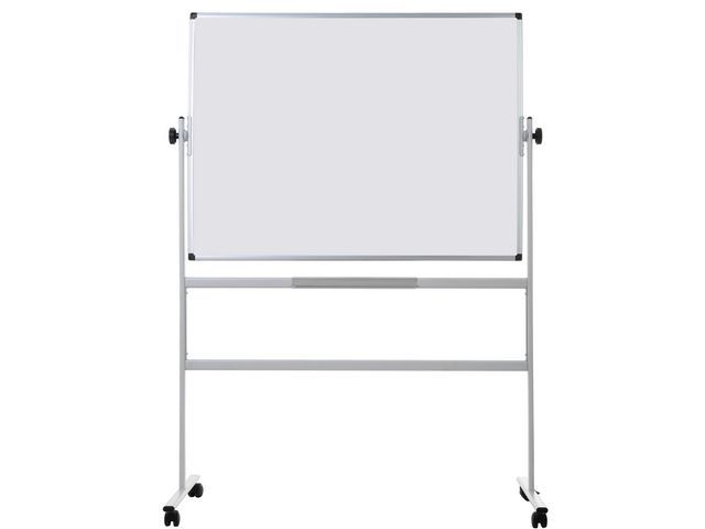 Bi-Office Revolver-whiteboard, dubbelzijdig, magnetisch emaillen oppervlak, aluminium frame, 1200 x 900 mm