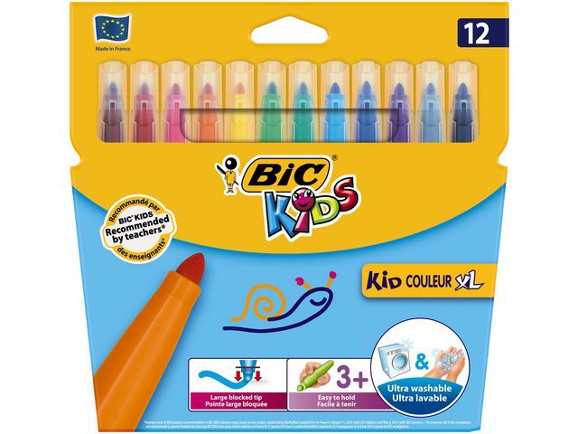 BiC Kids Viltstiften Extra Large (doos 12 x 12 stuks)