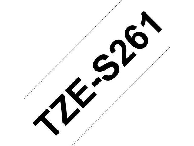 Tape P-Touch TZ-S261 36mm zwart op wit