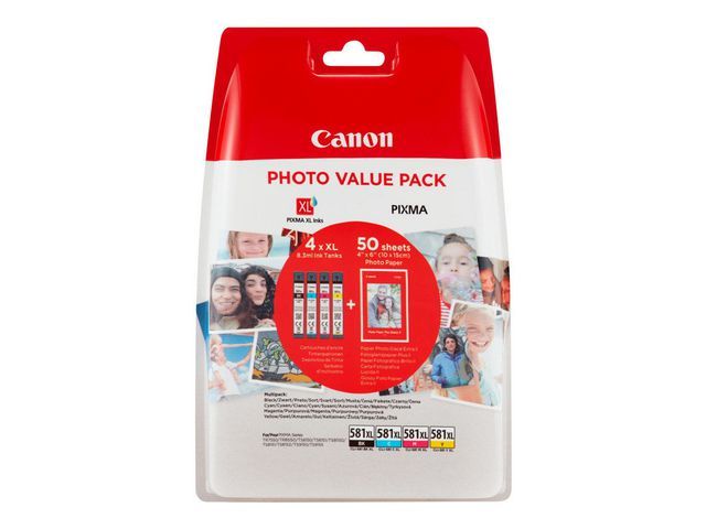 Inkjet Canon Cli-581Xl Cmypz+papier/bl4