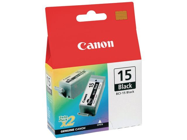 Inkjet Canon Bci-15Bk zwart/ds 2