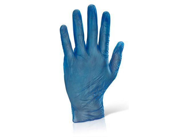 Handschoen vinyl blauw M/ds1000