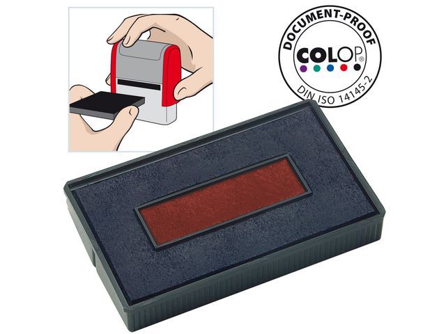 Inktkussen Colop E/200/2 rood/blauw/pak2