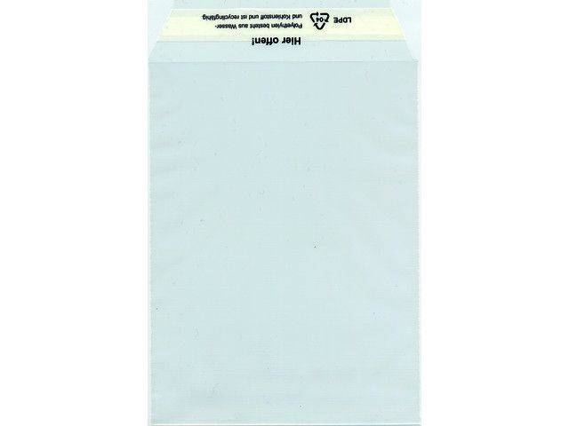 Debatin Transparante enveloppen kunststof A4 220 x 300 + 50 mm (pak 100 stuks)