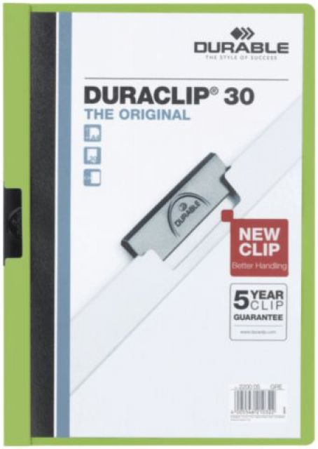 Klemmap Duraclip A4 3mm groen/doos 25
