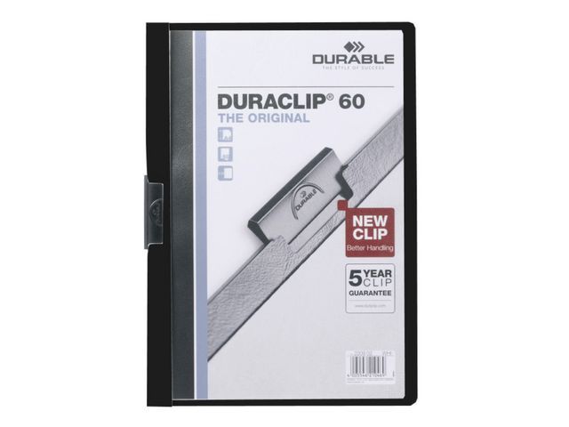Klemmap Duraclip A4 3mm zwart/doos 25
