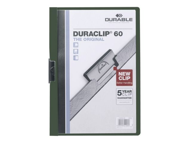 Klemmap Duraclip A4 6mm groen/doos 25