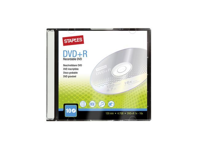 DVD+R SPLS 16x slimline/pak 10