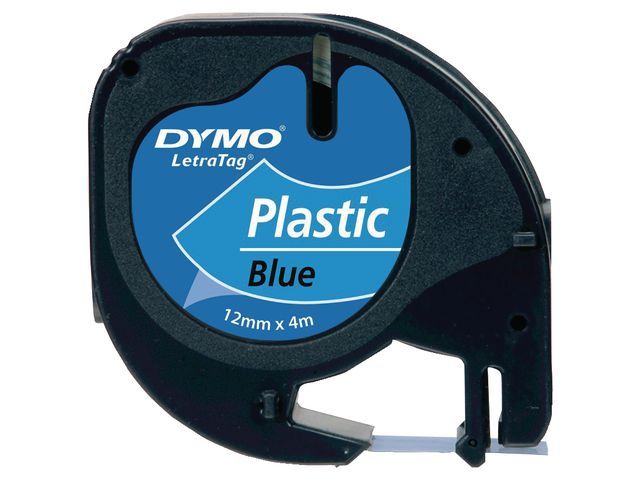 Tape Dymo LetraTag 91205 12mm zwart/bl