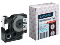 Dymo Rhino Polyester Etikettencassette, 19 mm x 3,5 m, Zwart op Wit