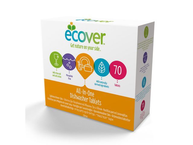 Ecover All-In-One vaatwastabletten Citrus 70 (doos 70 stuks)
