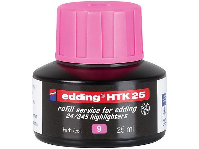 Inkt Edding tekstm HTK-25 roze 25ml