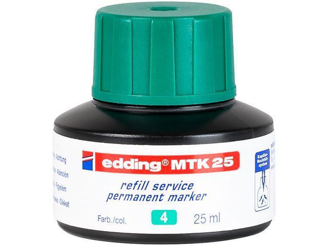Inkt edding permanent MTK 25 groen/ 25ml