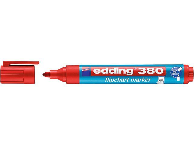 Edding Flipover marker 380 1,5 - 3 mm, rood (pak 10 stuks)