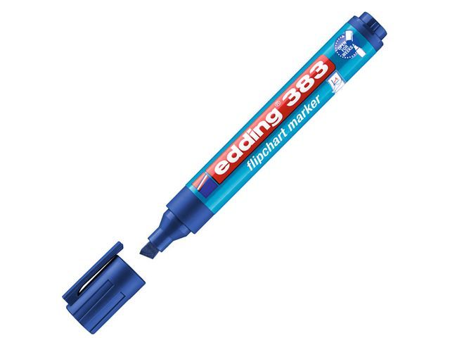 Edding Flipover marker 383 1 - 5 mm, blauw (pak 10 stuks)