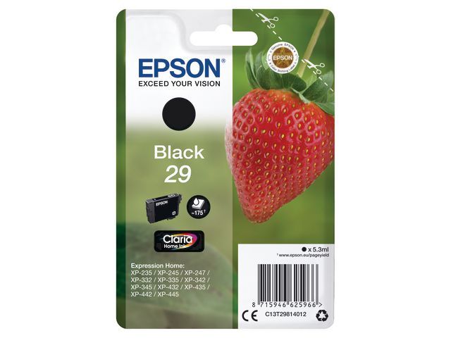 Inkjet Epson T29814012 Zwart(29)
