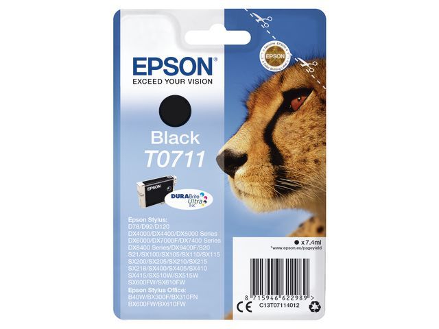 Inkjet Epson T07114012 Zwart