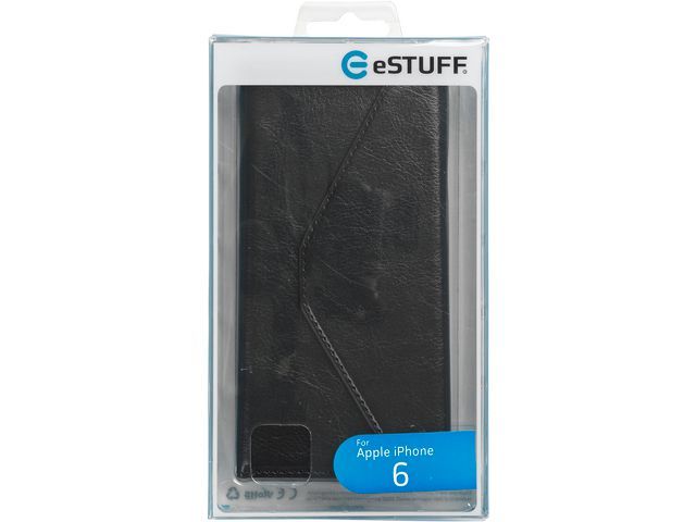 eSTUFF MagnIQ-klaphoesje voor smartphones, voor Apple iPhone 6 en 6s, zwart