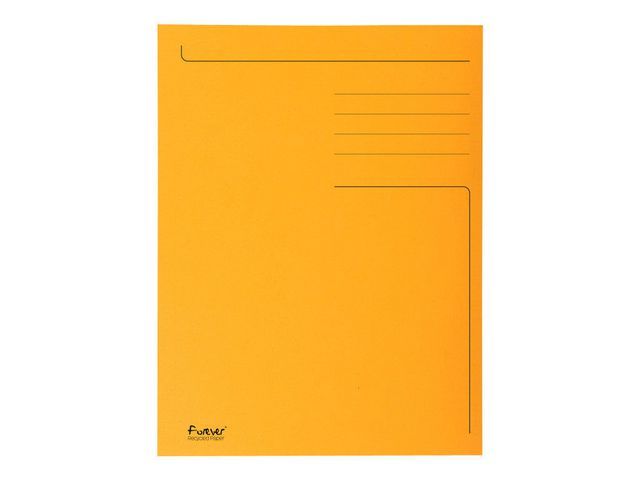 Stofklepmap folio 280g 3-kl oranje/pk50