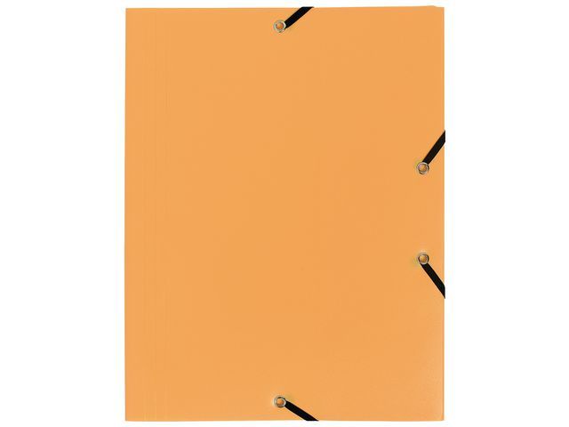 Stofklepmap elasto 3-klep pp geel/oranje