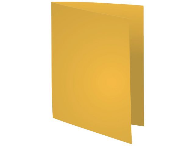 Exacompta Vouwmap onbedrukt A4, 180 g/mu00b2, geel (pak 100 stuks)