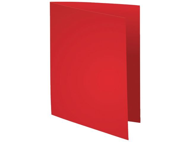 Vouwmap A4 karton onbedrukt rood/pk100