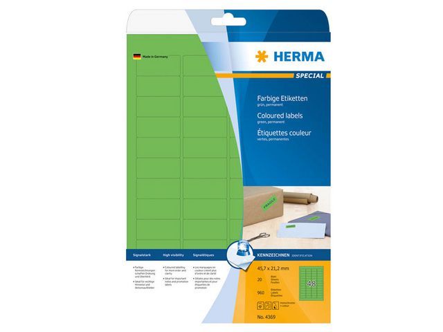 Etiket Herma ILC 46x21 afn groen/pak 960