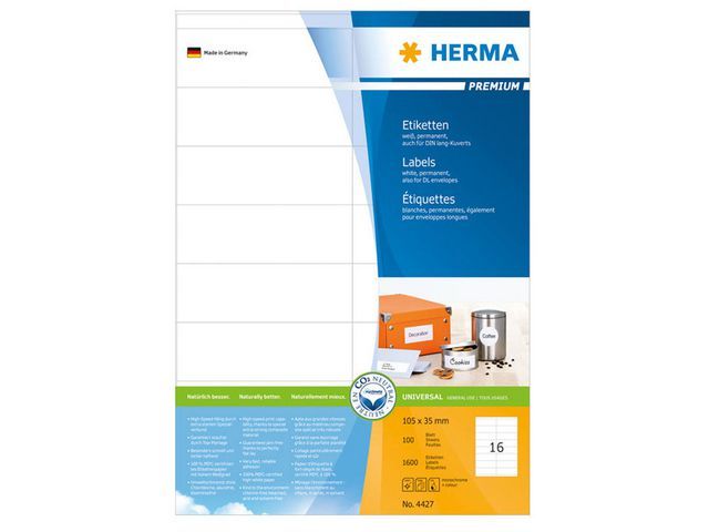 Etiket Herma ILC 65x34 prem wit/pak 2400