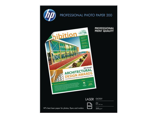 Hewlett Packard Professional Glossy Laser Snapshot fotopapier A4, 200g/mu00b2, CG966A (pak 100 vel)