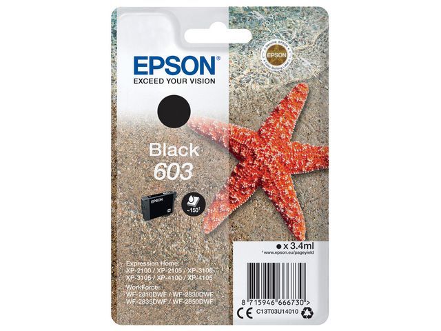 Inkjet Epson 603 zwart