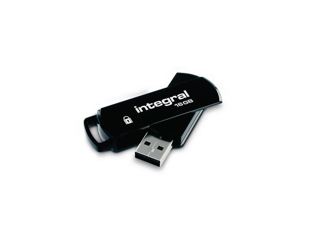 INTEGRAL MEMORY USB stick 360 Secure flash drive USB 2.0 16 GB