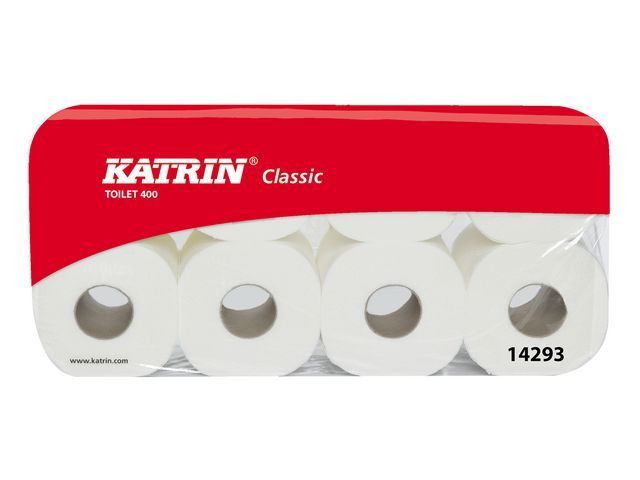 KATRIN CLASSIC toiletpapier 2 laags, 400 vellen (pallet 144 x 8 rollen)