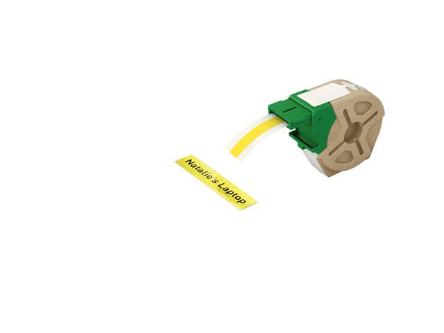 Leitz Etiket voor Icon Smart 12mmx10m, doorlopend, lengten van 28-910mm, geel plastic