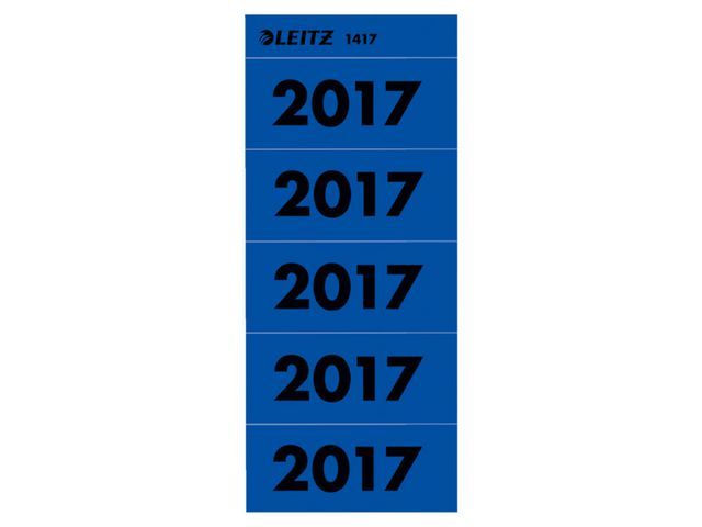 Leitz Rugetiket 2017, zelfklevend, blauw (pak 100 stuks)
