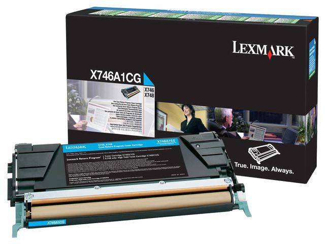 Toner Lexmark X746 X748 7K cyaan