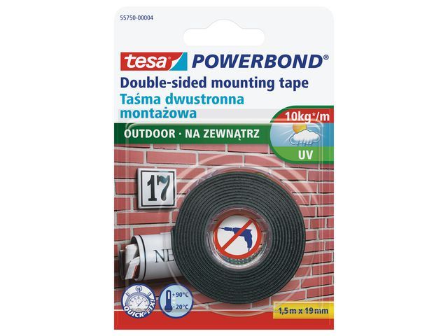 Montagetape Tesa powerbond 19mmx1,5m/d12