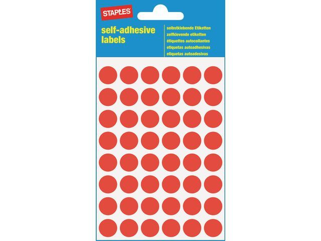 OUR CHOICE Markeer etiketten 12 mm, rood (verpakking 240 stuks)