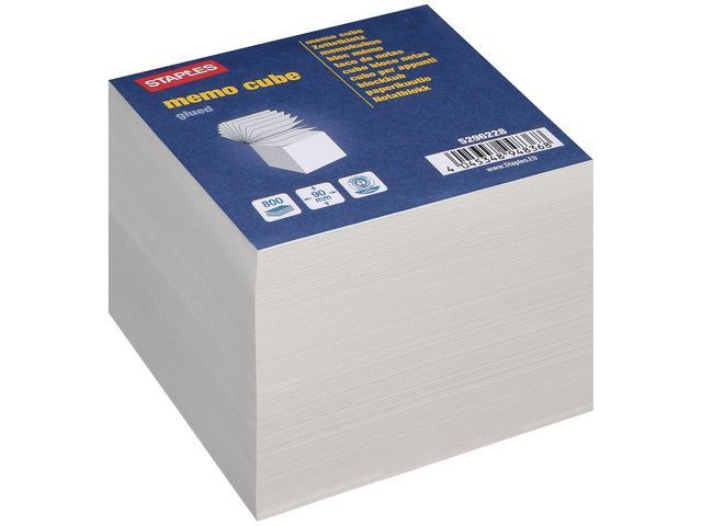 OUR CHOICE Memoblok Navulling wit papier aan 1 zijde verlijmd (blok 800 vel)