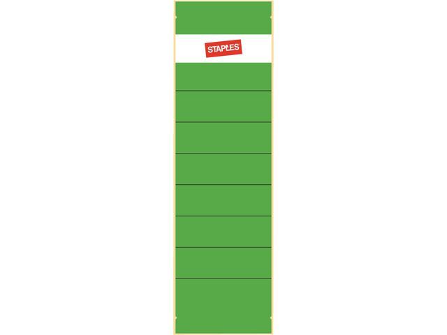 OUR CHOICE Rugetiketten, kort zelfklevend Rugbreedte 80 mm, 190 x 62 mm, groen (verpakking 10 stuks)